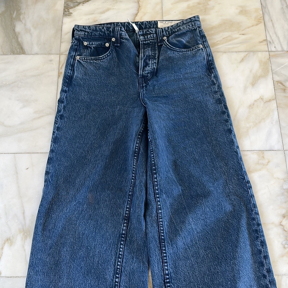 Rag and Bone Maya High Waist Wide Leg Jeans - Picture 4 of 5